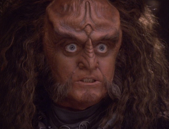 High Quality Gowron, His eyes crazy. Blank Meme Template
