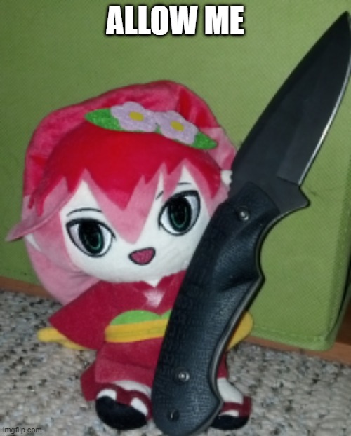 Knife Camellia | ALLOW ME | image tagged in knife camellia | made w/ Imgflip meme maker