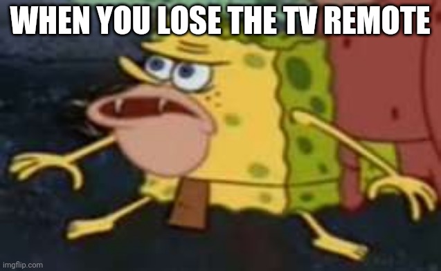 TV | WHEN YOU LOSE THE TV REMOTE | image tagged in memes,spongegar | made w/ Imgflip meme maker