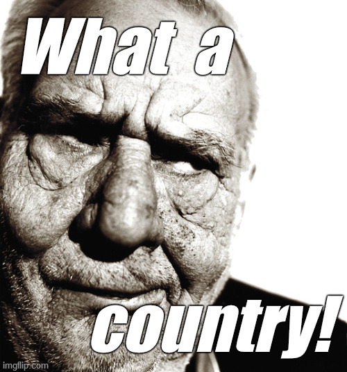 Skeptical? Not us! | What  a; country! | image tagged in skeptical old man,live free or die,molotov,free libraries,douglie,say that again i dare you | made w/ Imgflip meme maker