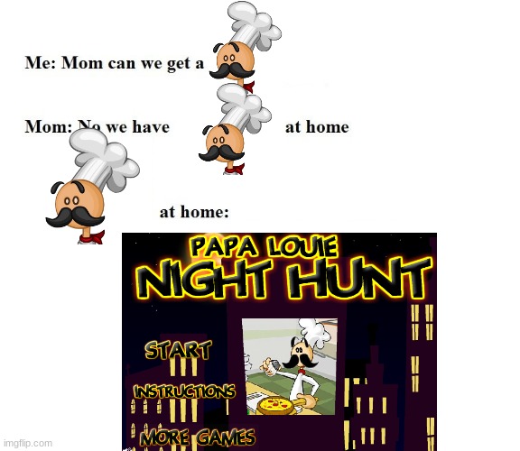 Papa Louie Night Hunt - Play Papa Louie Night Hunt On Papa's Games
