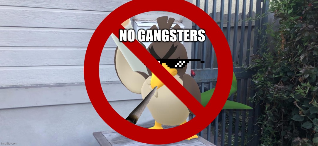 No GANGSTERS Blank Meme Template