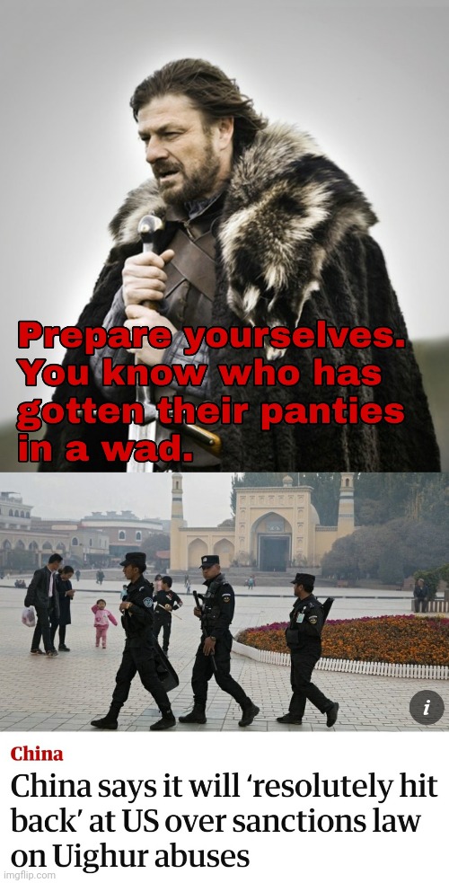 More Threats from the CCP | image tagged in thugs,threat to mankind,china pouting,hit back | made w/ Imgflip meme maker