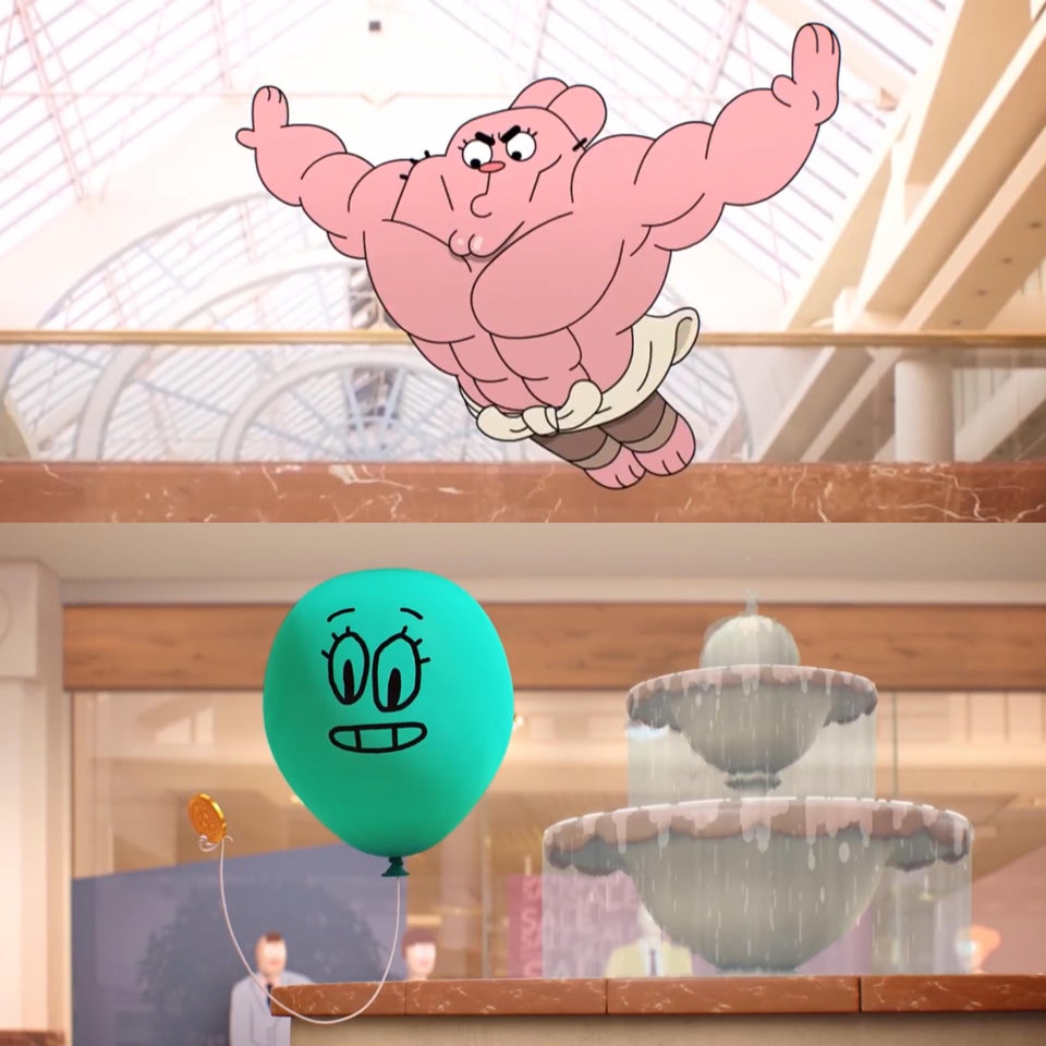 High Quality Amazing world of gumball: Richard jumping on balloon Blank Meme Template
