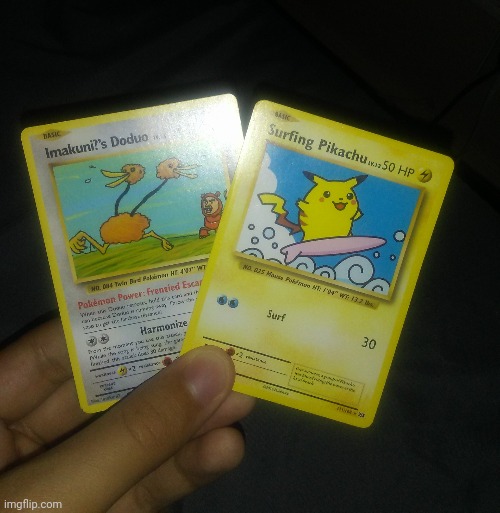 2 REAL too rare pokemon cards | image tagged in pokemon | made w/ Imgflip meme maker