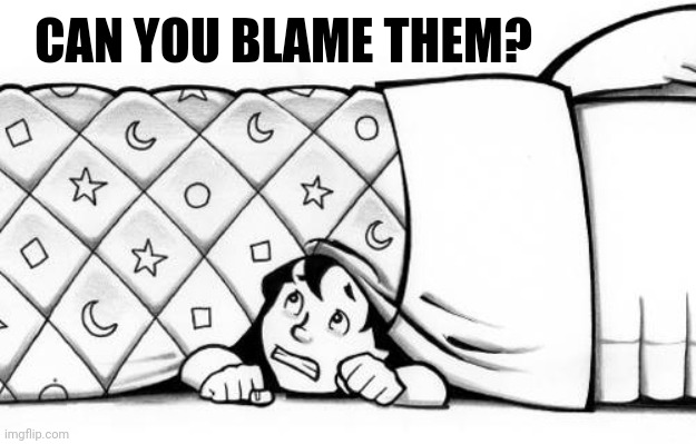 hiding | CAN YOU BLAME THEM? | image tagged in hiding | made w/ Imgflip meme maker