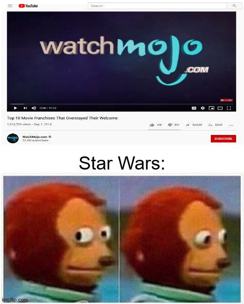 No Title Needed | Star Wars: | image tagged in memes,monkey puppet,dank memes,star wars,disney star wars | made w/ Imgflip meme maker