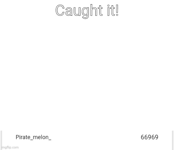 Caught it! | image tagged in blank white template | made w/ Imgflip meme maker