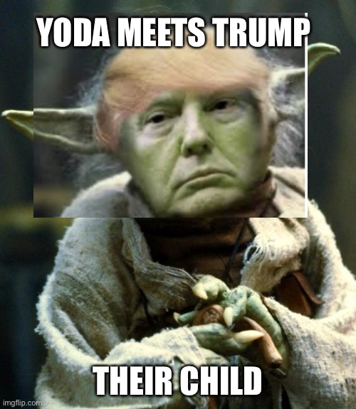 Truro | YODA MEETS TRUMP; THEIR CHILD | image tagged in memes,star wars yoda | made w/ Imgflip meme maker