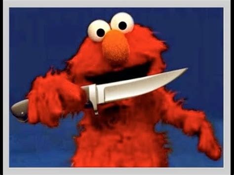 High Quality Elmo with a knife Blank Meme Template
