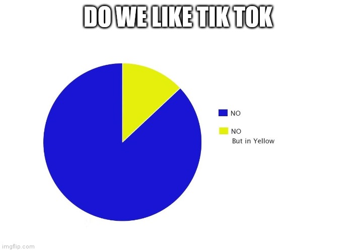 No but in yellow | DO WE LIKE TIK TOK | image tagged in no but in yellow | made w/ Imgflip meme maker