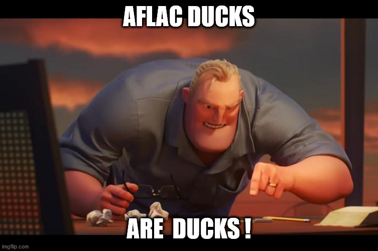 Math is Math! | AFLAC DUCKS ARE  DUCKS ! | image tagged in math is math | made w/ Imgflip meme maker