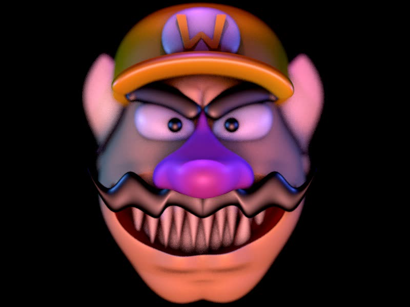 High Quality Creepy Wario! Blank Meme Template