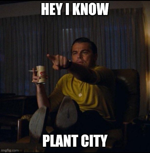 Leonardo DiCaprio Pointing | HEY I KNOW; PLANT CITY | image tagged in leonardo dicaprio pointing | made w/ Imgflip meme maker