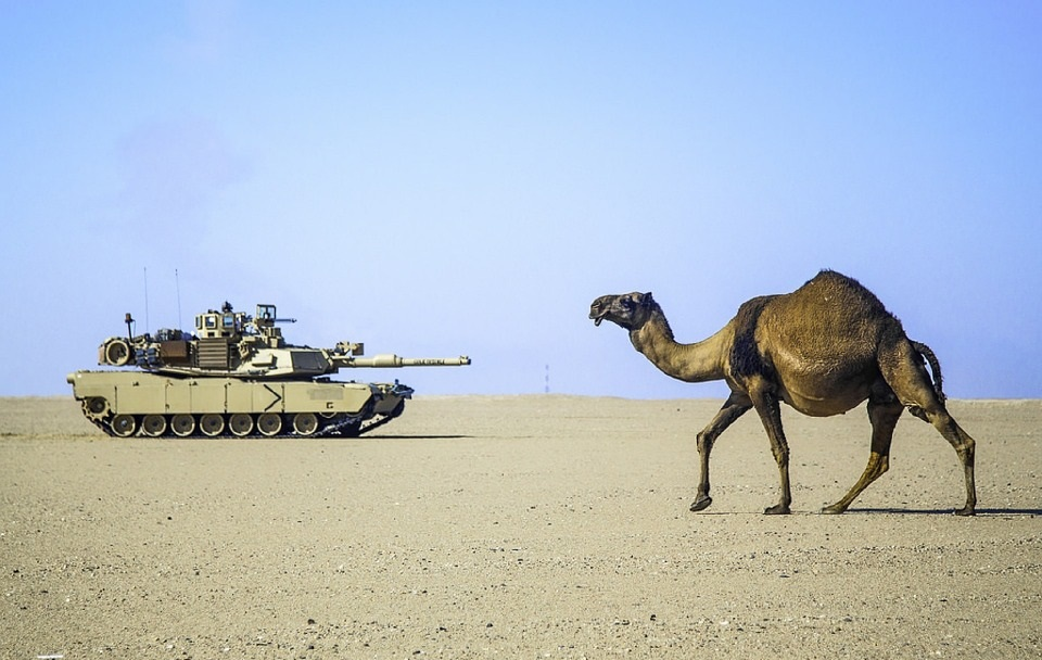 Camel vs Tank Blank Meme Template