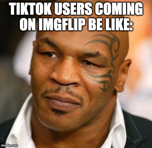 We all understand it sucks. Can we move on to something else now? | TIKTOK USERS COMING ON IMGFLIP BE LIKE: | image tagged in memes,disappointed tyson | made w/ Imgflip meme maker