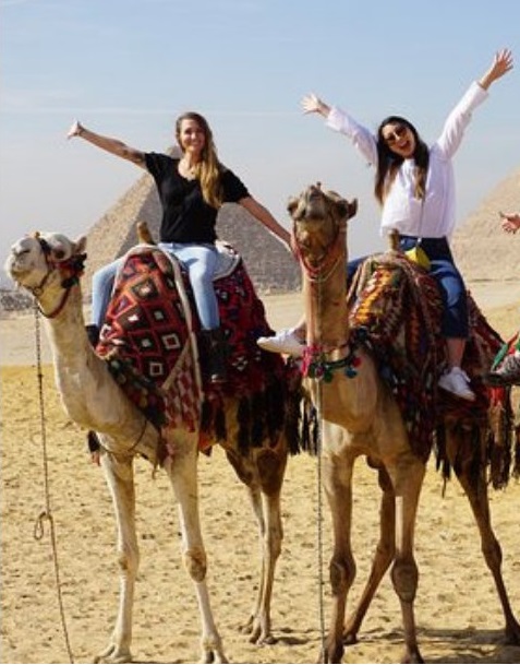 Girls on camels Blank Meme Template