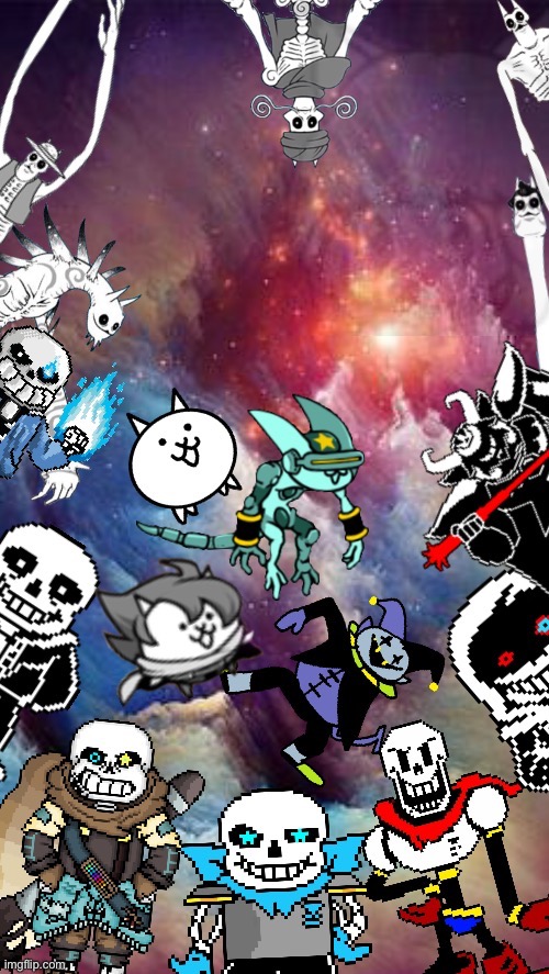 A new wallpaper?? Yes indeed | image tagged in memes,funny,sans,papyrus,references,cats | made w/ Imgflip meme maker