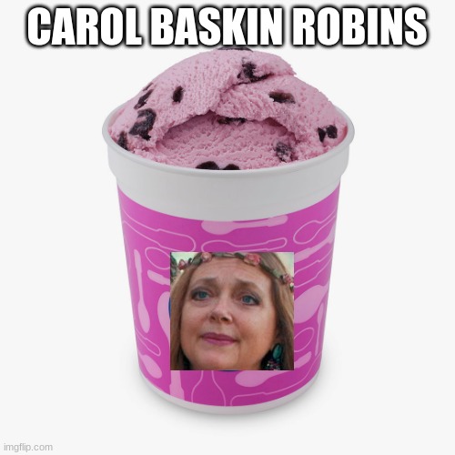 Carol Baskins robbins | CAROL BASKIN ROBINS | image tagged in carol baskins robbins | made w/ Imgflip meme maker
