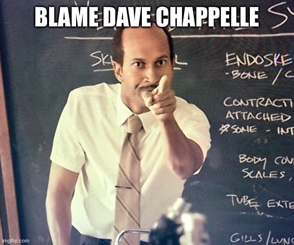 For Racism in This Country | BLAME DAVE CHAPPELLE | image tagged in key peele substitute,dave chappelle set racism back 100 years | made w/ Imgflip meme maker