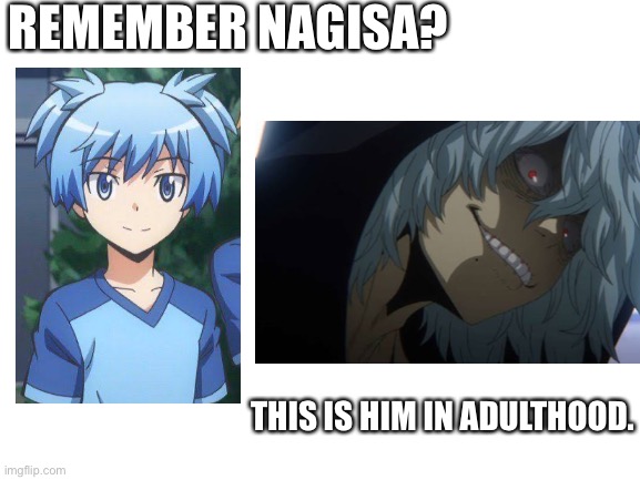 Anyone else see the resemblance? |  REMEMBER NAGISA? THIS IS HIM IN ADULTHOOD. | made w/ Imgflip meme maker