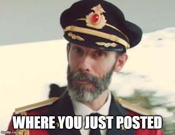 Captain Obvious | WHERE YOU JUST POSTED | image tagged in captain obvious | made w/ Imgflip meme maker