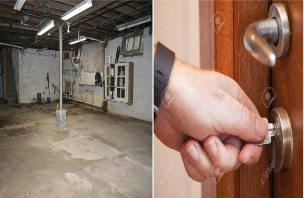 Locking in basement Blank Meme Template