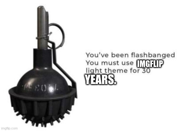 You've been flashbanged. | IMGFLIP; YEARS. | image tagged in prank,imgflip,discord,funny | made w/ Imgflip meme maker