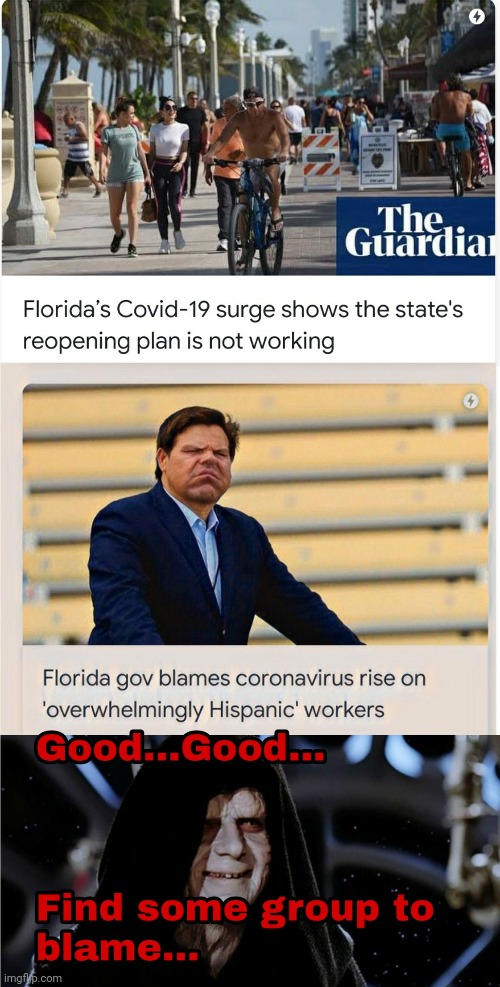 Deflect DeSantis | image tagged in blame game,responsibility,corona,reopening,meanwhile in florida | made w/ Imgflip meme maker