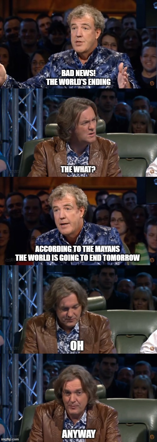 Bad News! | image tagged in top gear,funny,news,breaking news | made w/ Imgflip meme maker