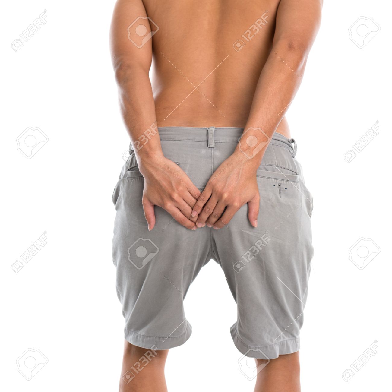 Man holding butt Blank Meme Template