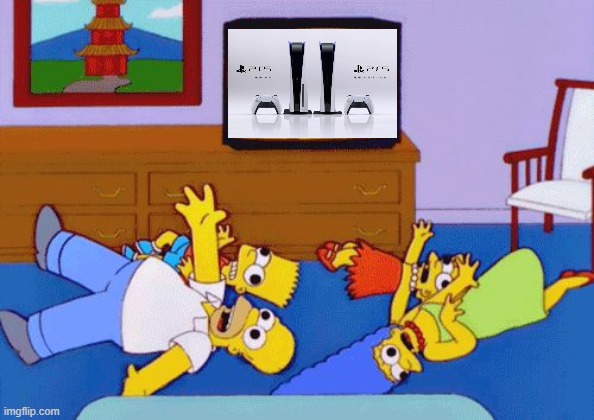 Literally, EVERONE'S reaction! | image tagged in simpsons seizure,playstation,gaming,reactions | made w/ Imgflip meme maker