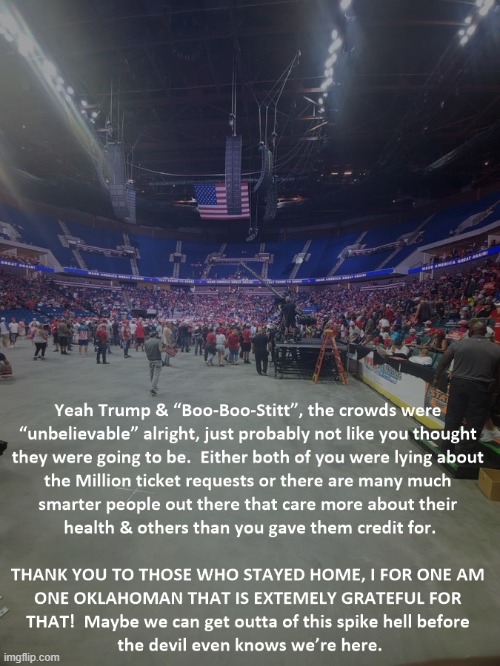 Thank you for all of those who stayed home | image tagged in donald trump,us distress,covid-19 | made w/ Imgflip meme maker