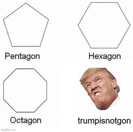 so tru | trumpisnotgon | image tagged in memes,pentagon hexagon octagon | made w/ Imgflip meme maker