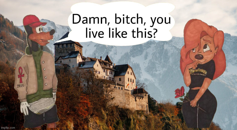 damn bitch you live like this | image tagged in vaduz castle liechtenstein | made w/ Imgflip meme maker