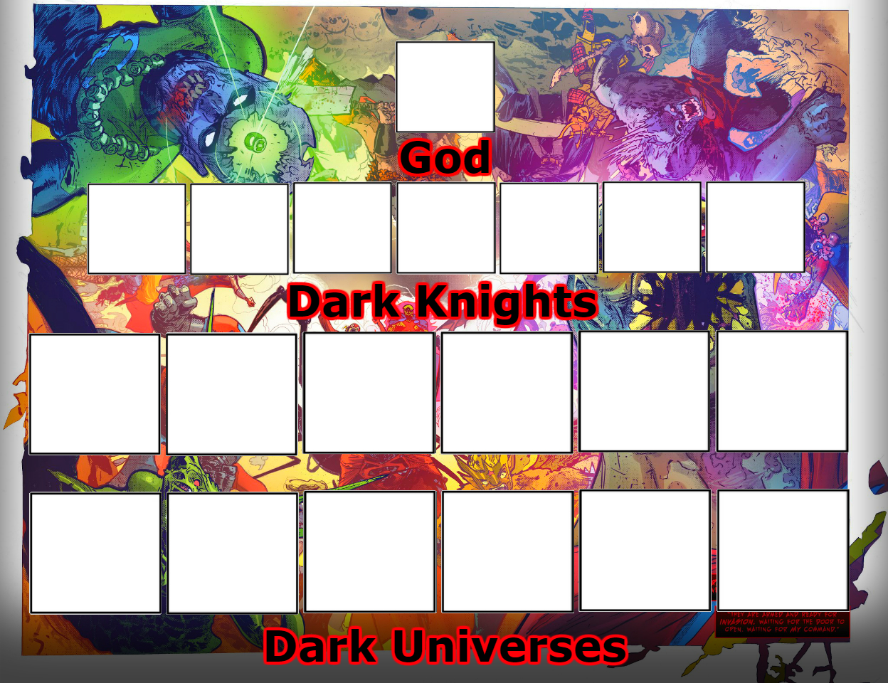 High Quality Dark Multiverse Template Blank Meme Template