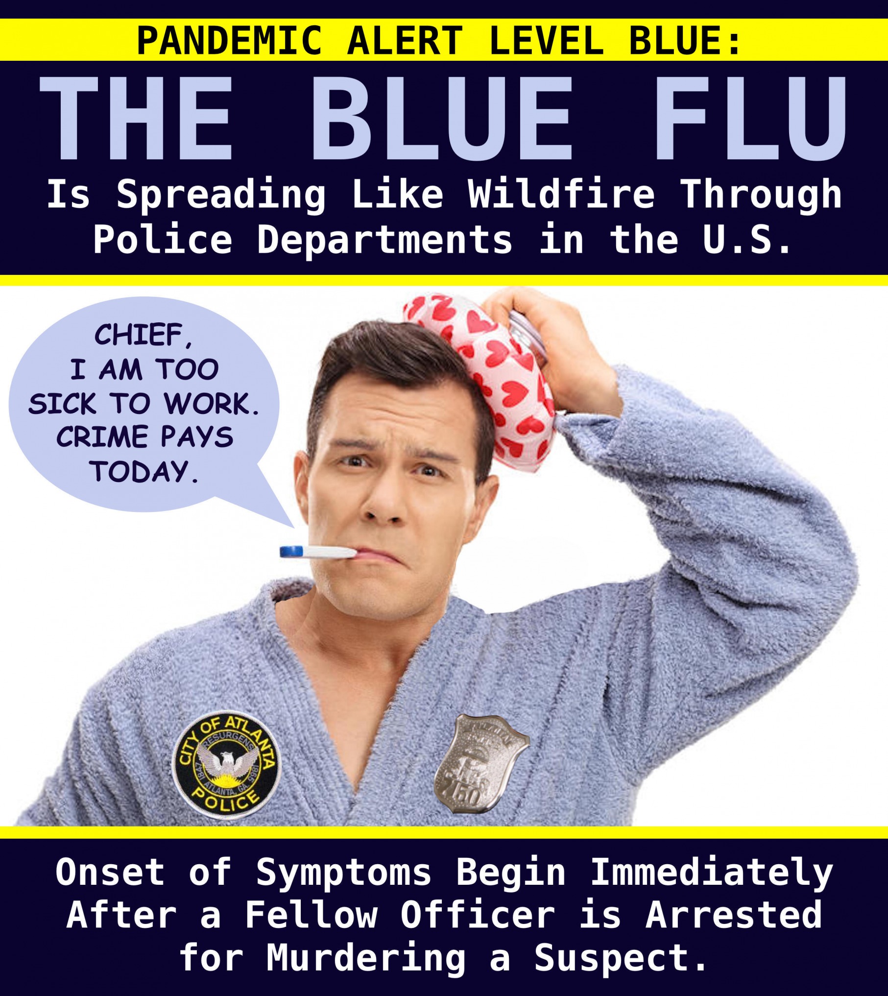 High Quality pandemic alert level blue the blue flu Blank Meme Template