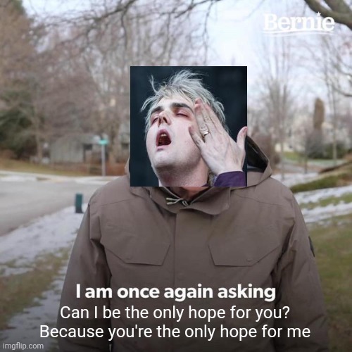 I made way too many of these | Can I be the only hope for you? Because you're the only hope for me | image tagged in memes,bernie i am once again asking for your support | made w/ Imgflip meme maker