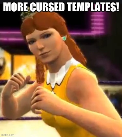 Cursed Daisy is now on IMGFlip! | MORE CURSED TEMPLATES! | image tagged in cursed daisy,daisy brawler,new template,cursed image,cursed,memes | made w/ Imgflip meme maker
