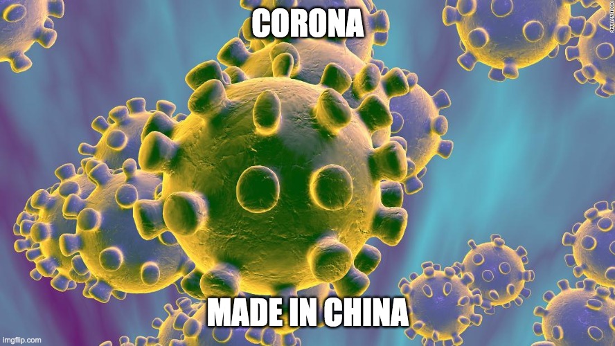 Coronavirus | CORONA; MADE IN CHINA | image tagged in coronavirus | made w/ Imgflip meme maker