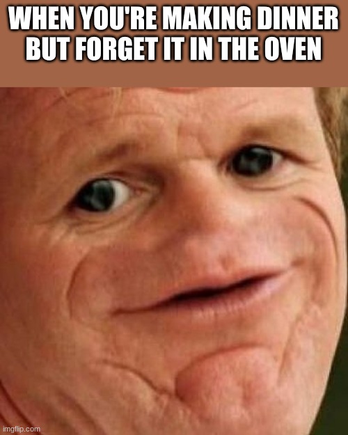 and then your family won't let you forget it | WHEN YOU'RE MAKING DINNER BUT FORGET IT IN THE OVEN | image tagged in sosig | made w/ Imgflip meme maker