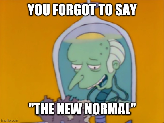 YOU FORGOT TO SAY "THE NEW NORMAL" | made w/ Imgflip meme maker