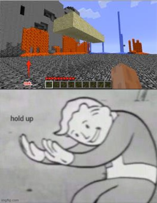 Screw Gravity | image tagged in fallout hold up | made w/ Imgflip meme maker