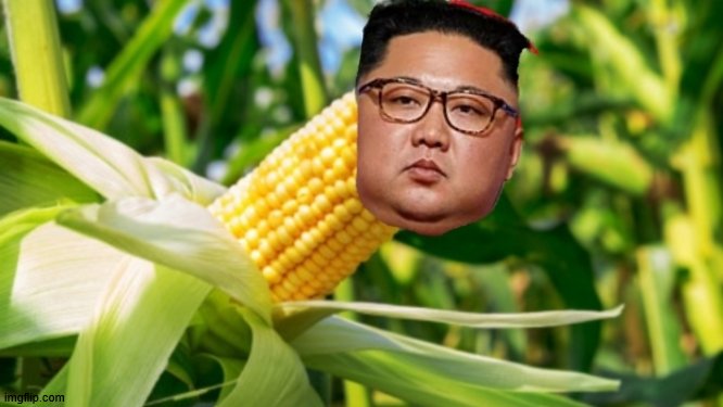 kim corn | image tagged in korn jong un,custom template | made w/ Imgflip meme maker