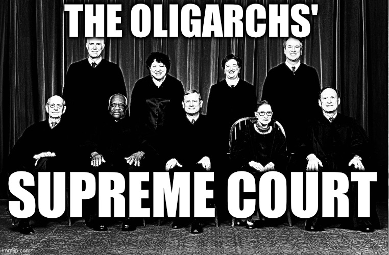 THE OLIGARCHS'; SUPREME COURT | image tagged in memes,scotus,corruption,corporations,banana republic | made w/ Imgflip meme maker