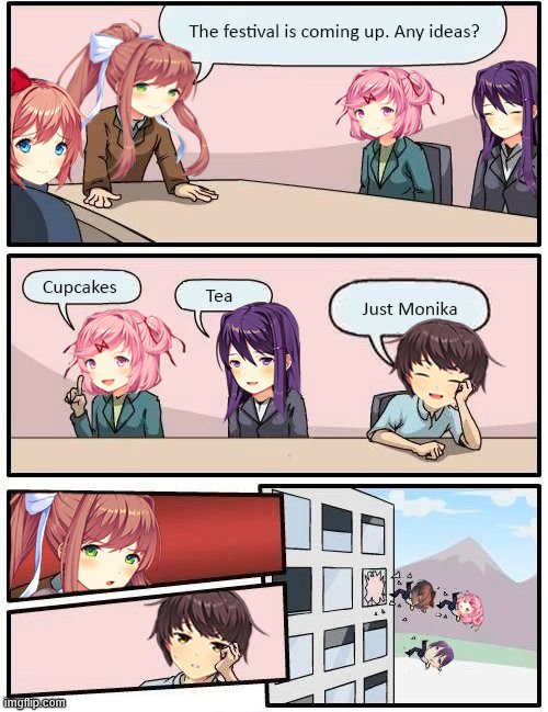 this is just beautiful (not mine) | image tagged in ddlc,monika,just monika | made w/ Imgflip meme maker