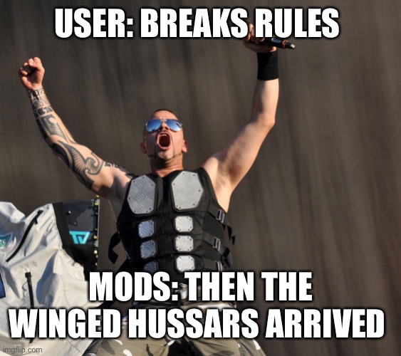 Sabaton Joakim | USER: BREAKS RULES; MODS: THEN THE WINGED HUSSARS ARRIVED | image tagged in sabaton joakim,UrinatingTree | made w/ Imgflip meme maker