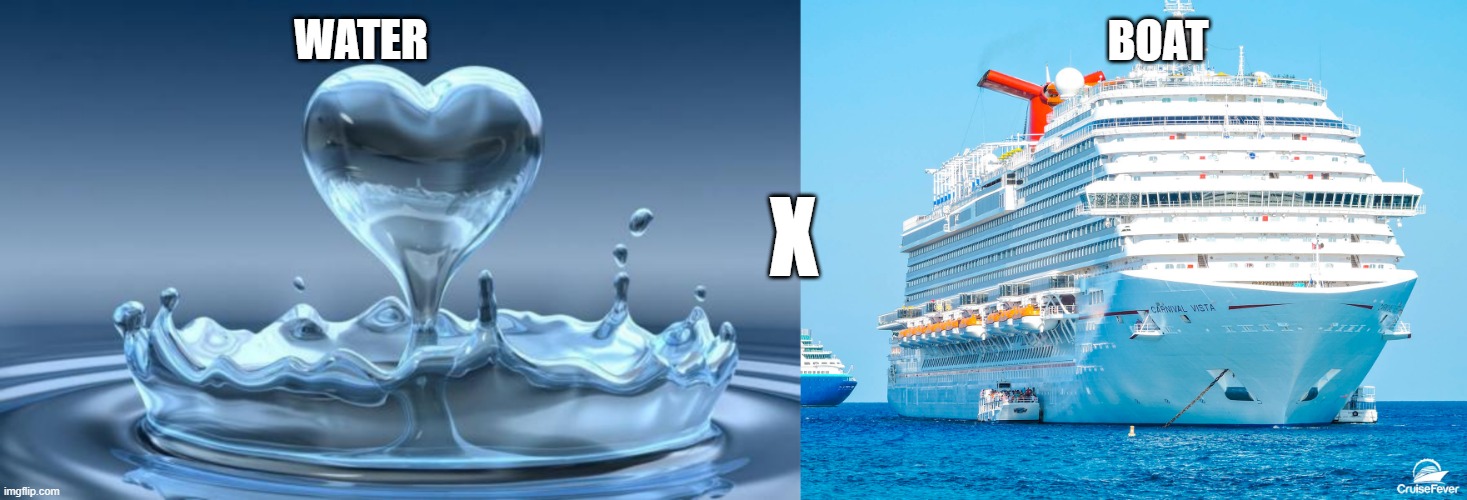 Honestly, this is a meme websiteWhat did you expect | BOAT; WATER; X | image tagged in water heart,carnival cruise ship,ship,ships | made w/ Imgflip meme maker