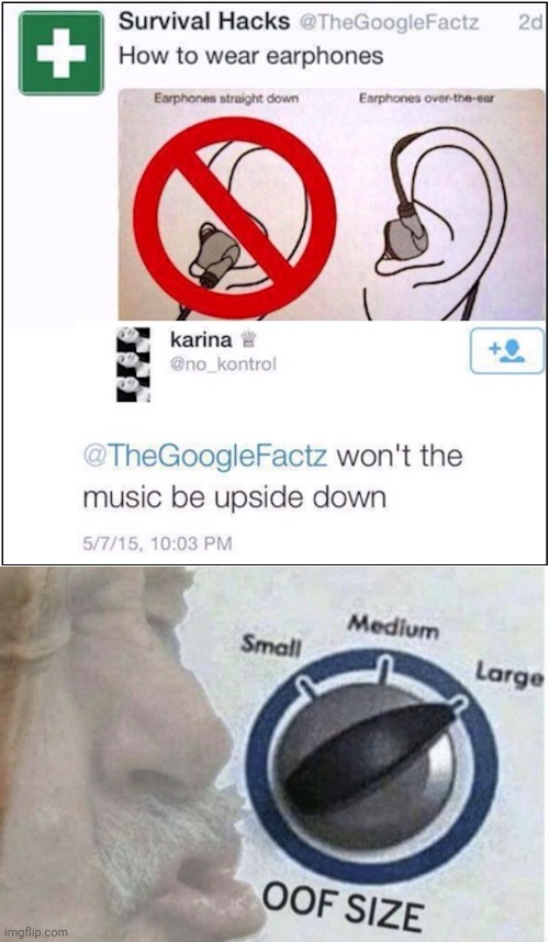 Music Misunderstanding | image tagged in oof size large | made w/ Imgflip meme maker