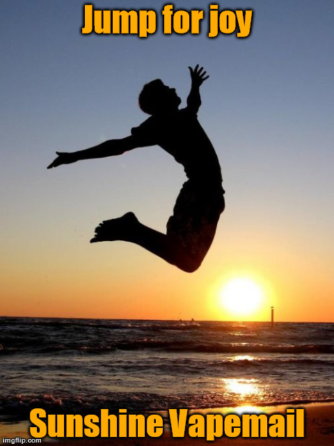 Overjoyed Meme | Jump for joy Sunshine Vapemail | image tagged in memes,overjoyed | made w/ Imgflip meme maker